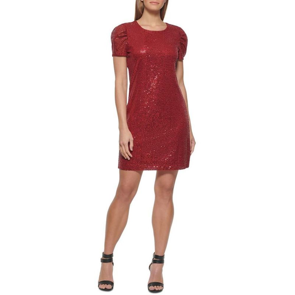 DKNY Red Sequin Dress